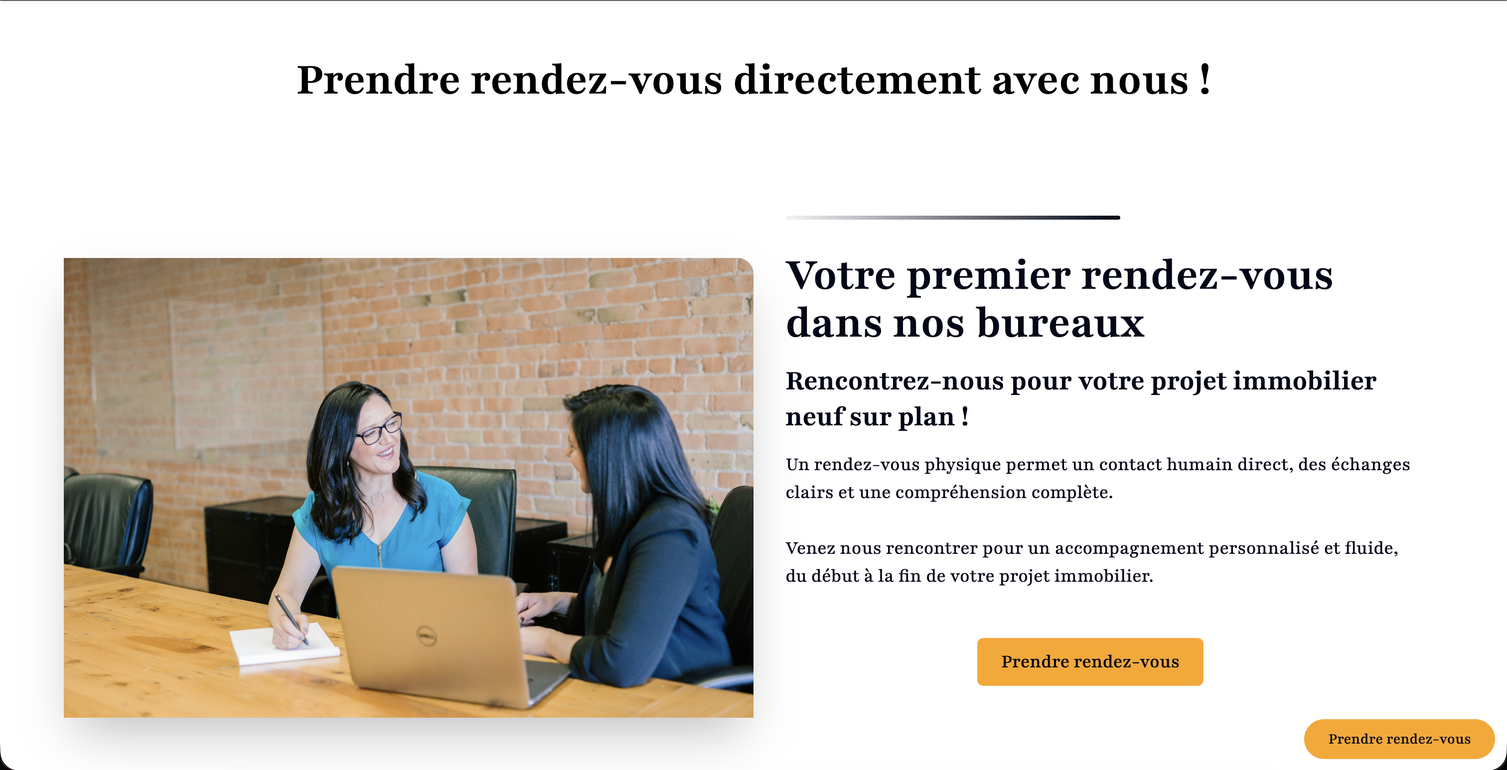 Votre Appart Neuf — Appointment booking flow